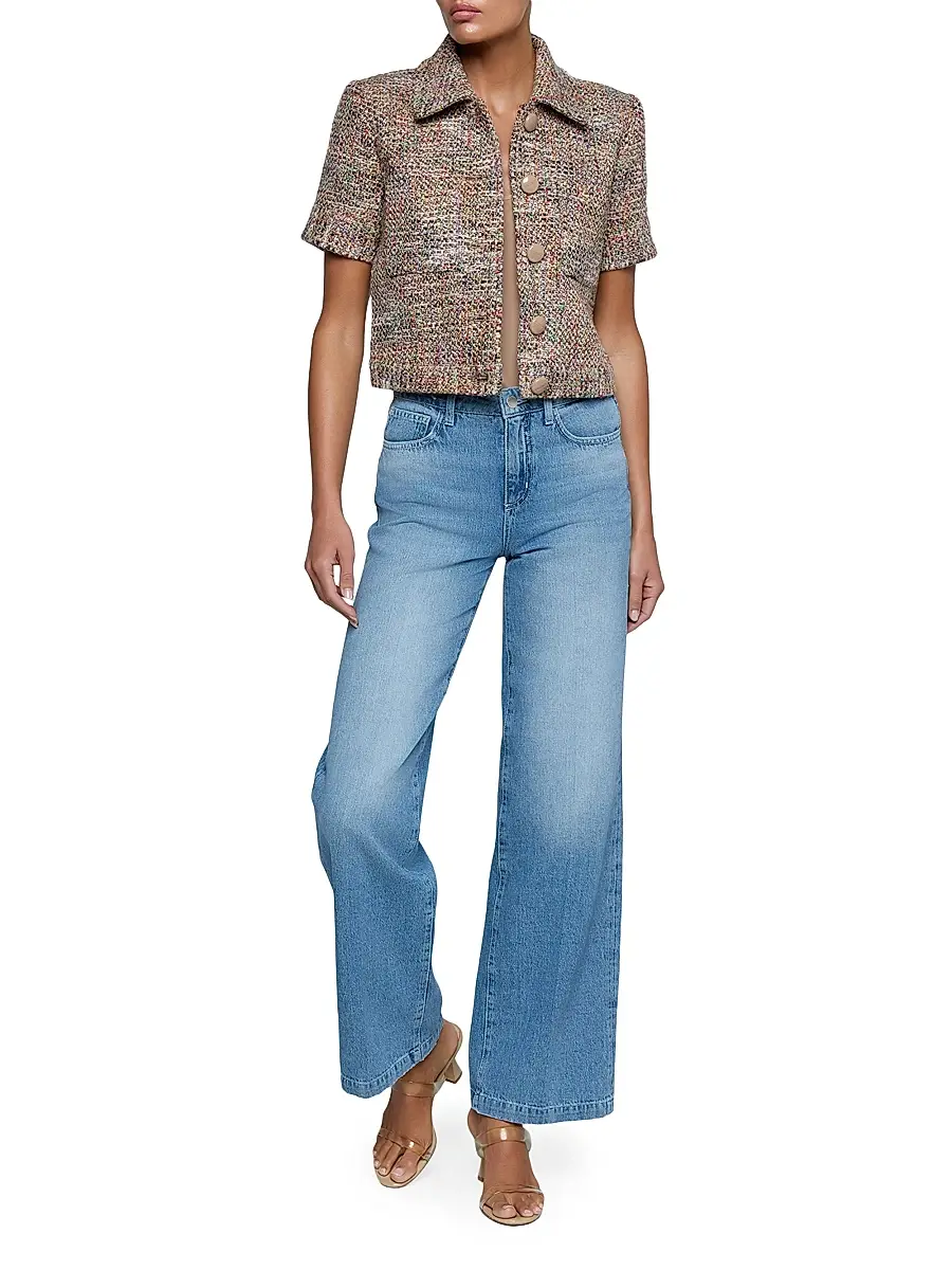 L'Agence Women's Chita Short-Sleeve Crop Jacket | Thumbnail 2 L'Agence Women's Chita Short-Sleeve Crop Jacket | Thumbnail 2