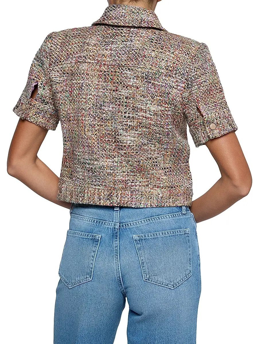 L'Agence Women's Chita Short-Sleeve Crop Jacket | Thumbnail 5 L'Agence Women's Chita Short-Sleeve Crop Jacket | Thumbnail 5
