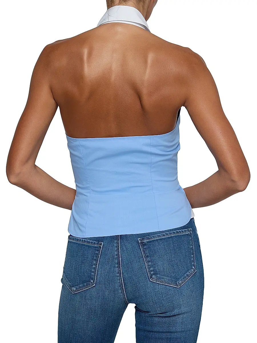 L'Agence Women's Rina Cotton-Blend Halter Top | Thumbnail 5 L'Agence Women's Rina Cotton-Blend Halter Top | Thumbnail 5