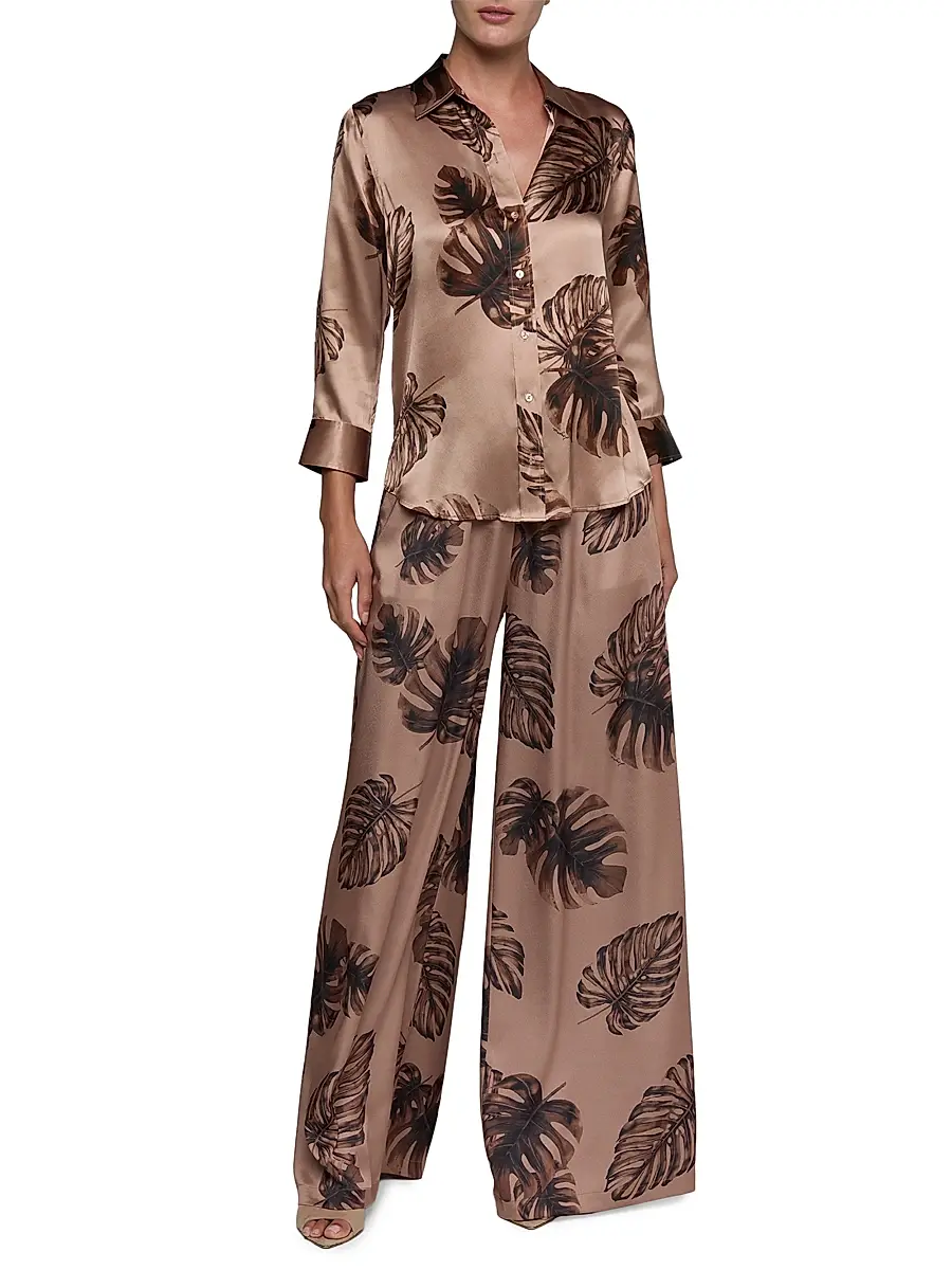 L'Agence Women's Dani Floral Silk Shirt | Thumbnail 2 L'Agence Women's Dani Floral Silk Shirt | Thumbnail 2