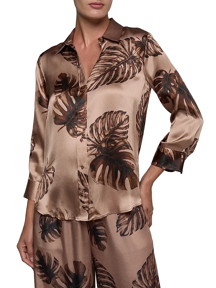 L'Agence Women's Dani Floral Silk Shirt | Thumbnail 3 L'Agence Women's Dani Floral Silk Shirt | Thumbnail 3