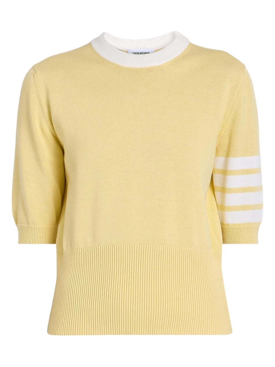 Women's Hector 4-Bar Intarsia-Knit Cotton Sweater