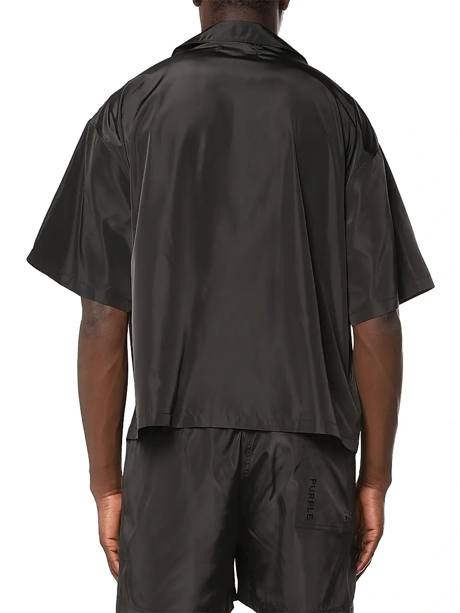 Purple Brand Men's Everyday Logo Button-Front Shirt | Thumbnail 2 Purple Brand Men's Everyday Logo Button-Front Shirt | Thumbnail 2