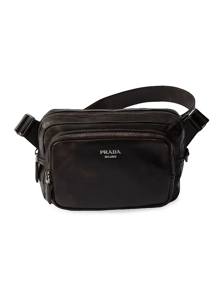 Men's Distressed Nappa Leather Shoulder Bag Men's Distressed Nappa Leather Shoulder Bag