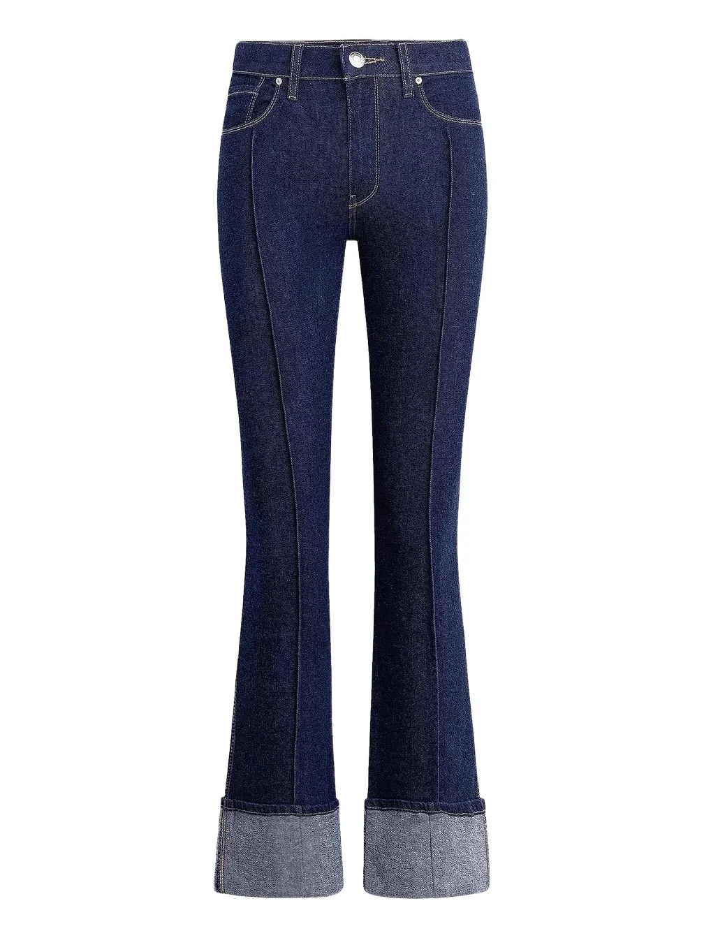 Women's Barbara High-Rise Pintucked Boot Crop Jeans