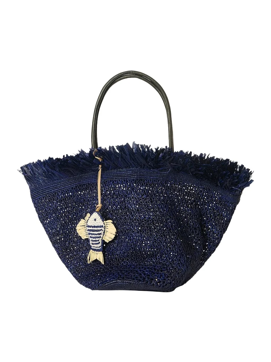 Women's Trina Fringe-Trim Straw Tote Bag Women's Trina Fringe-Trim Straw Tote Bag