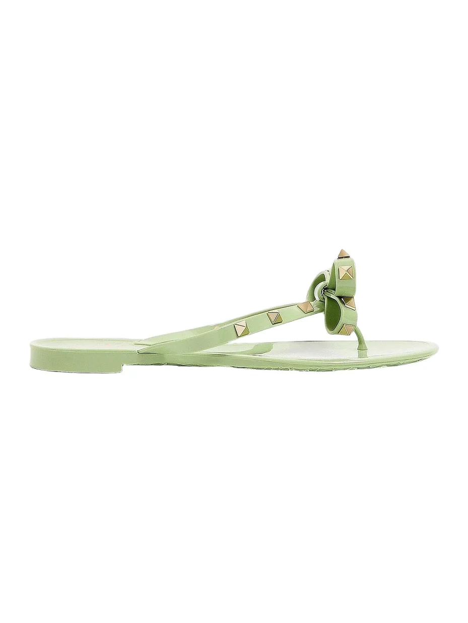 Valentino Women's Rockstud Rubber Slippers