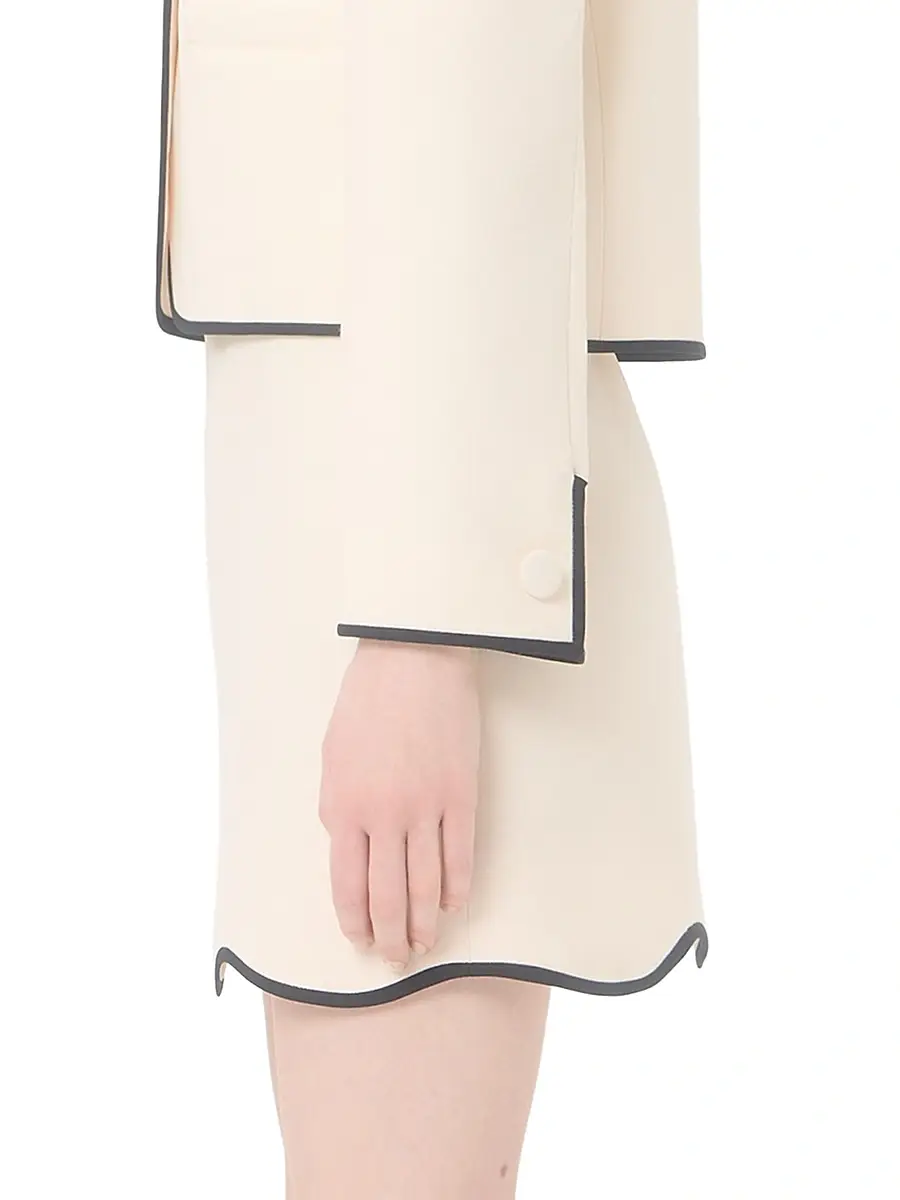Valentino Women's Mini Skirt in Crepe Couture - Vanilla | Thumbnail 4 Valentino Women's Mini Skirt in Crepe Couture - Vanilla | Thumbnail 4