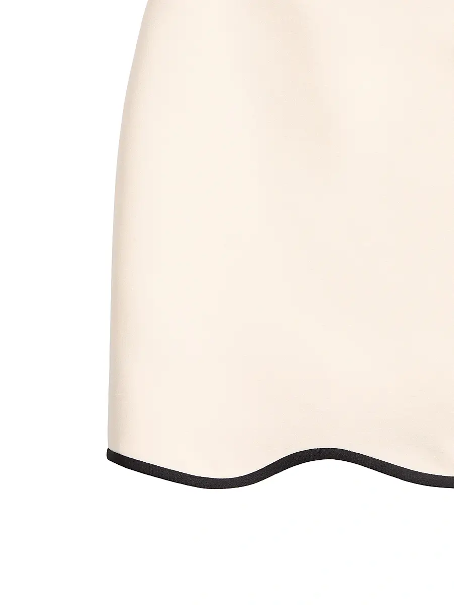Valentino Women's Mini Skirt in Crepe Couture - Vanilla | Thumbnail 6 Valentino Women's Mini Skirt in Crepe Couture - Vanilla | Thumbnail 6
