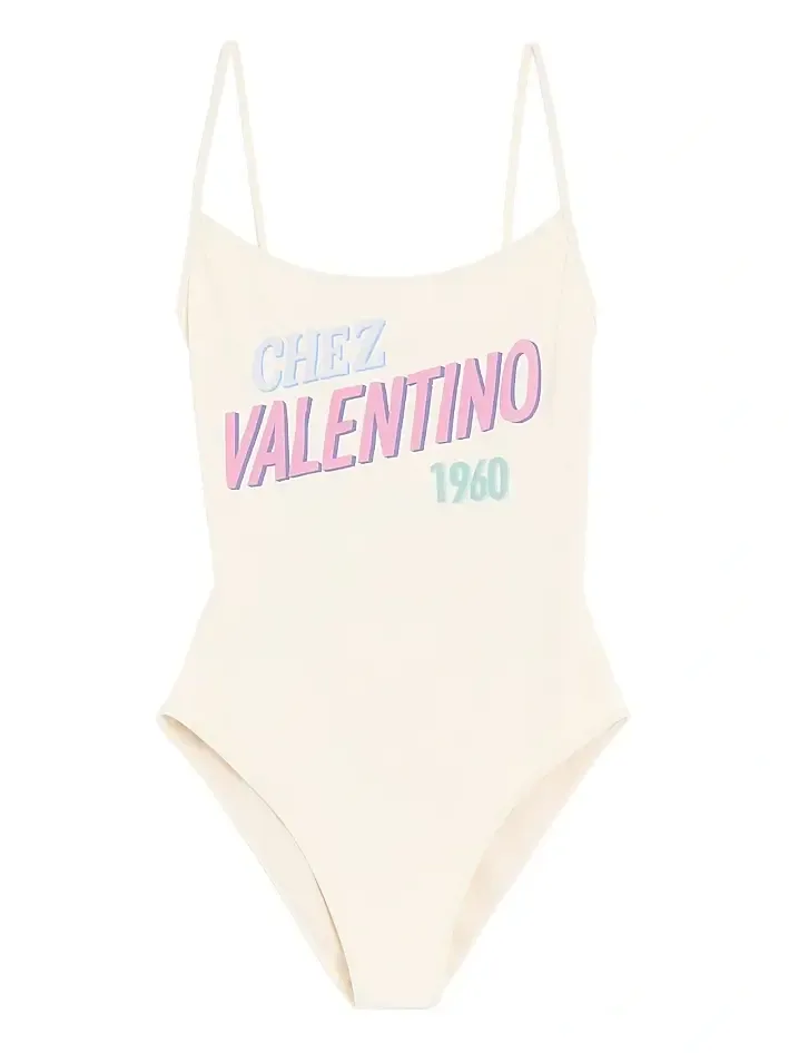 Women's One-Piece Swimsuit with Chez 1960 Print Women's One-Piece Swimsuit with Chez 1960 Print