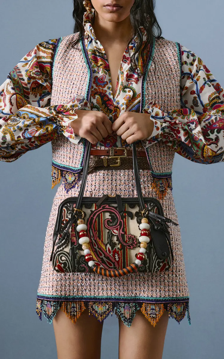 Etro Embroidered Tweed Vest | Thumbnail 3