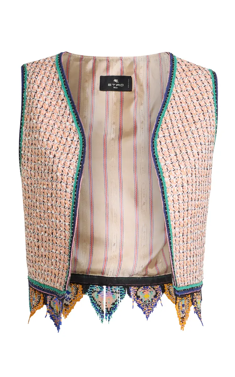 Etro Embroidered Tweed Vest | Thumbnail 5
