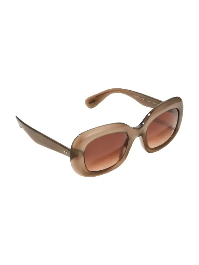 Oliver Peoples Jesson Round Semi-Transparent Acetate Sunglasses