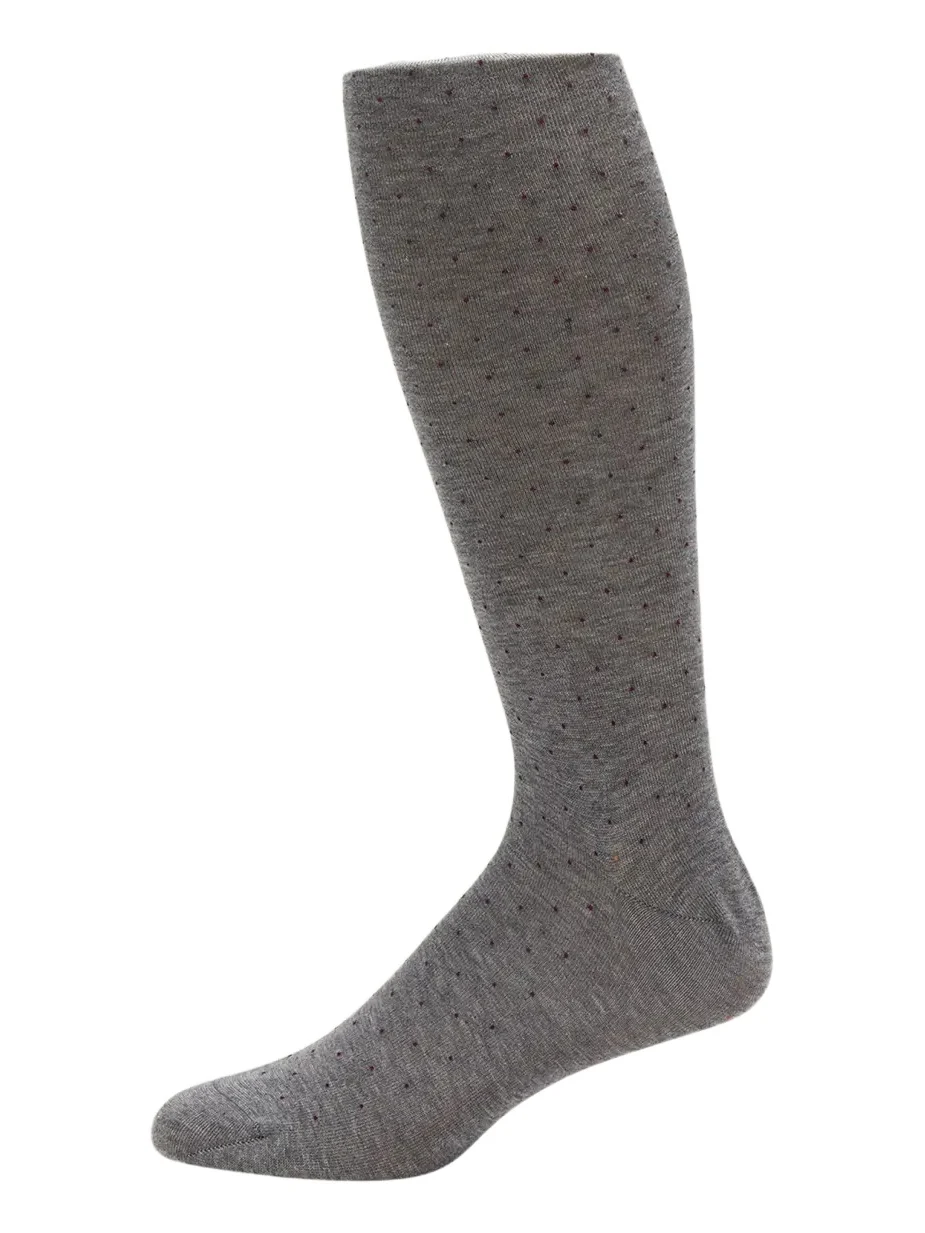 Pantherella Men's Gadsbury Pindot Crew Socks