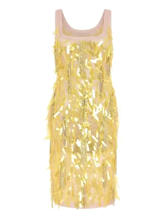 Shani Embellished Mesh Midi Dress Shani Embellished Mesh Midi Dress