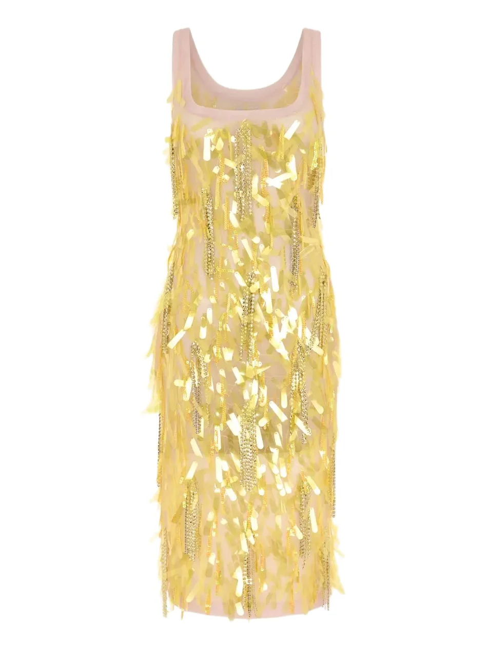 Shani Embellished Mesh Midi Dress Shani Embellished Mesh Midi Dress