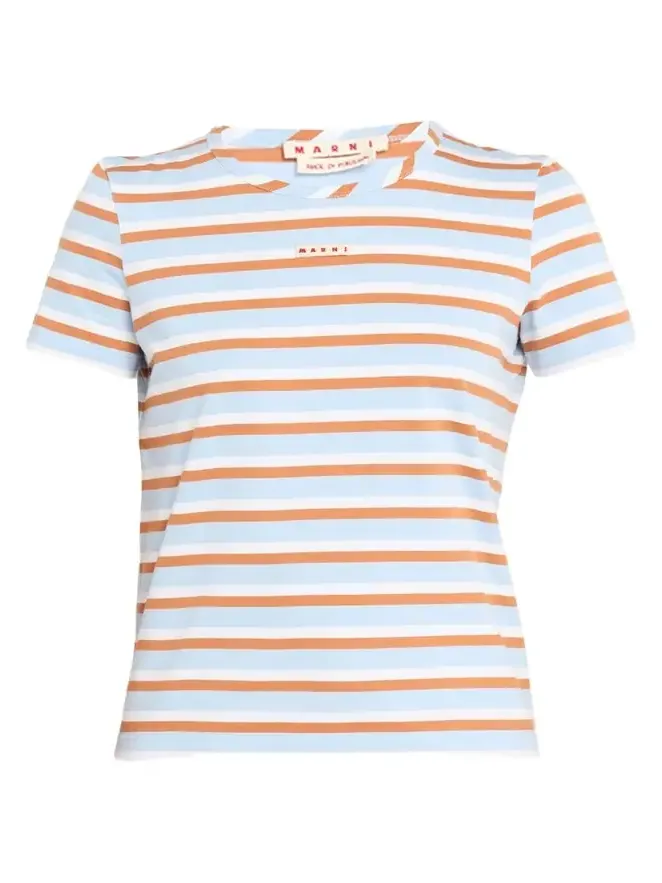 Striped Cotton Short-Sleeve T-Shirt Striped Cotton Short-Sleeve T-Shirt