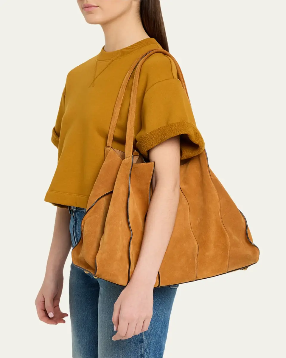 Ulla Johnson Adria Large Wavy Suede Tote Bag | Thumbnail 2 Ulla Johnson Adria Large Wavy Suede Tote Bag | Thumbnail 2