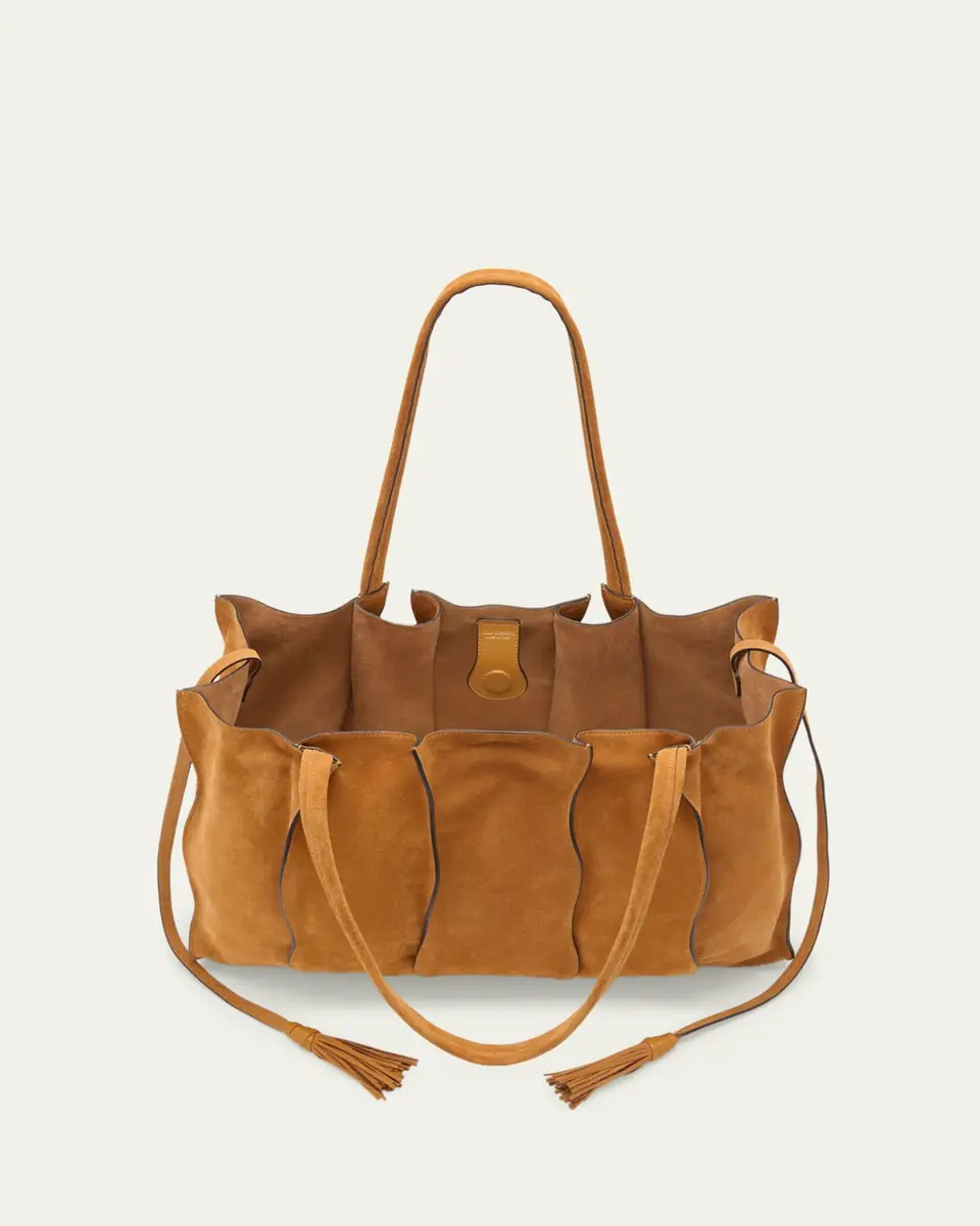 Ulla Johnson Adria Large Wavy Suede Tote Bag | Thumbnail 4 Ulla Johnson Adria Large Wavy Suede Tote Bag | Thumbnail 4