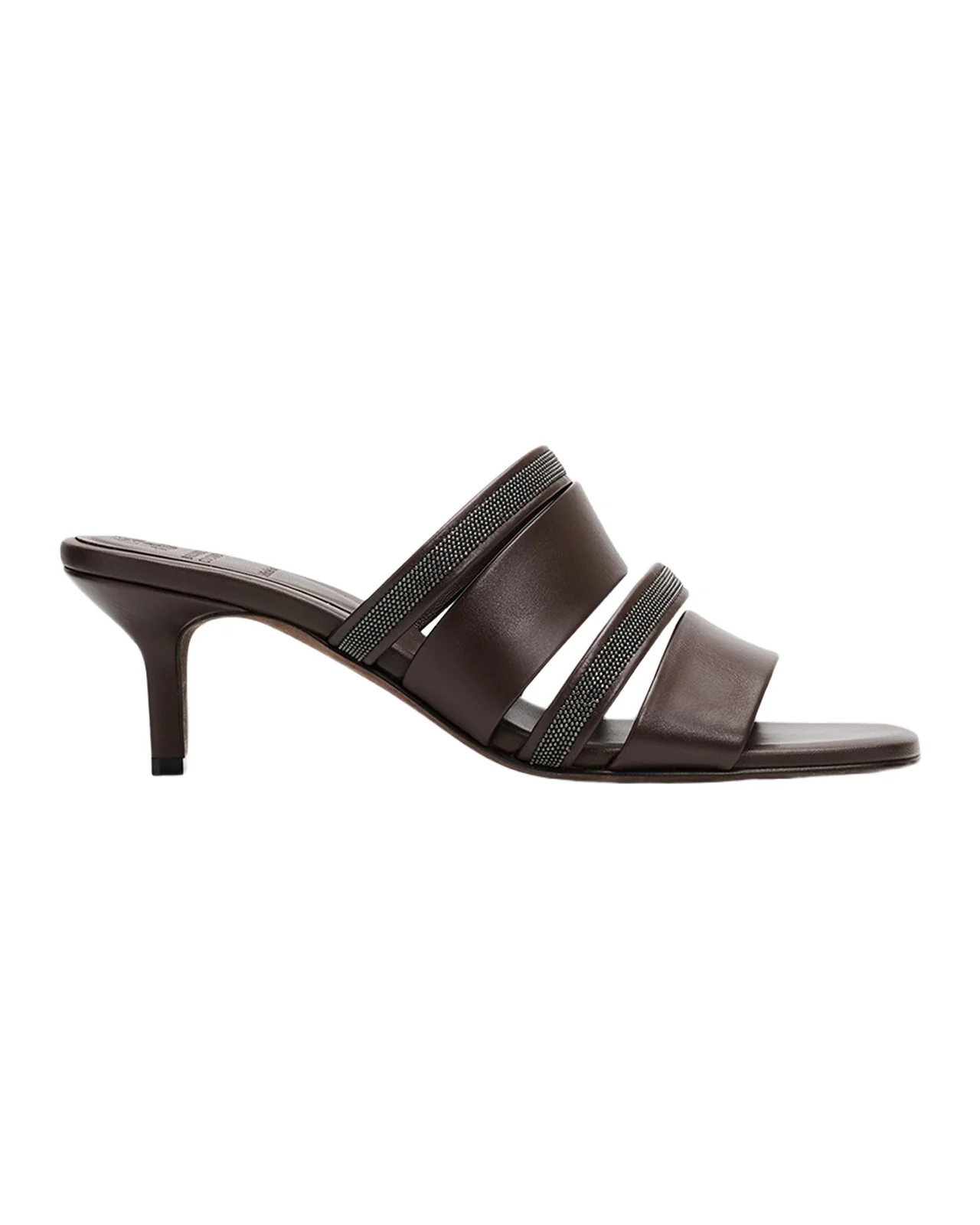 50mm Monili Strappy Leather Mule Sandals