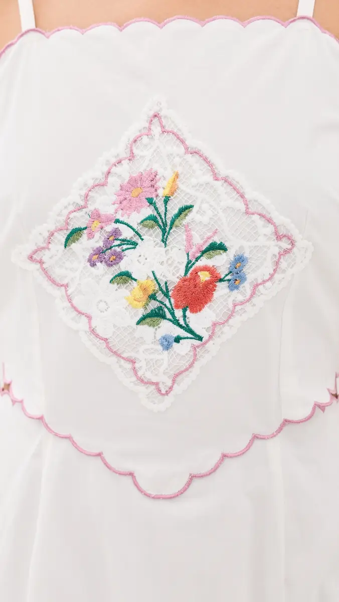 Another Girl Embroidered Handkerchief Detail Dress White | Thumbnail 6 Another Girl Embroidered Handkerchief Detail Dress White | Thumbnail 6