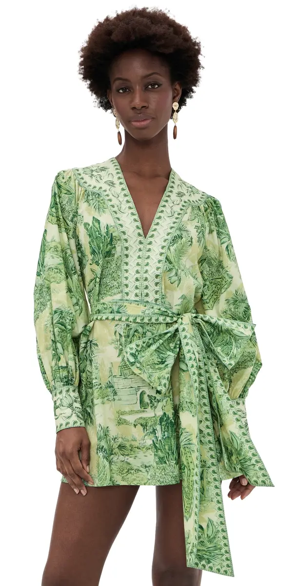 ALÉMAIS Sara Mini Dress Green | Image 1 ALÉMAIS Sara Mini Dress Green | Image 1