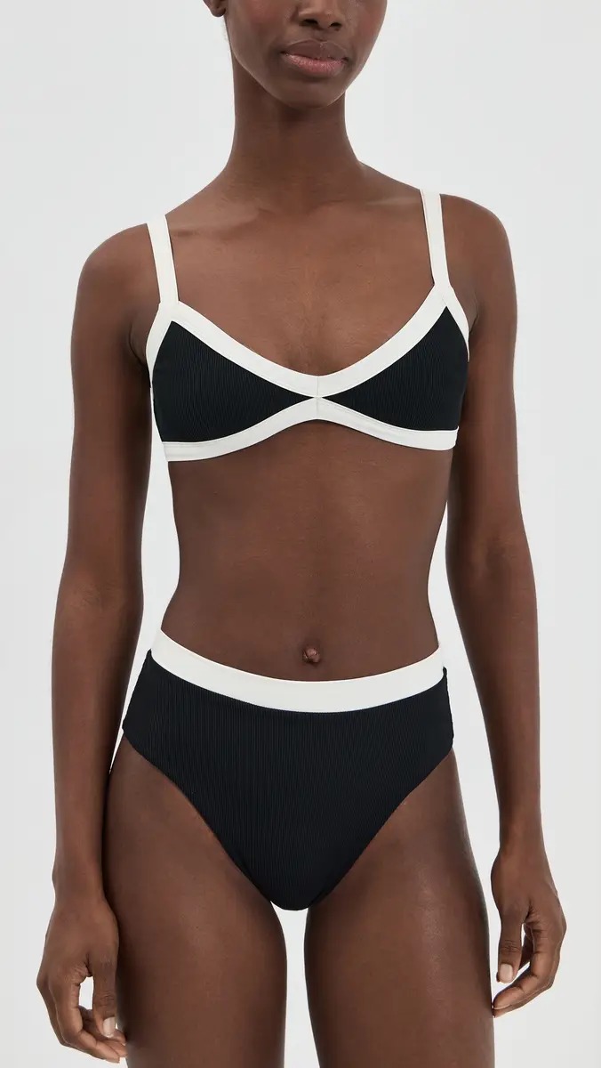 LSPACE Taylor Bikini Top Black/Cream | Thumbnail 5