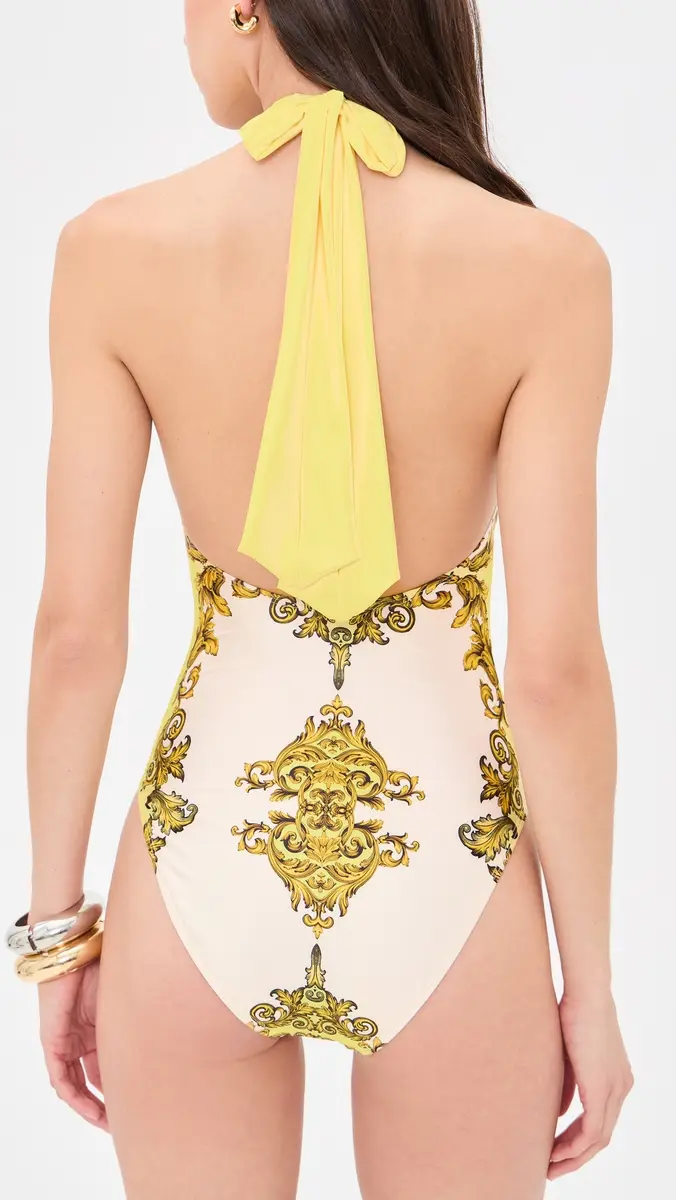 PQ Swim x ALICE + OLIVIA Halter One Piece | Thumbnail 3