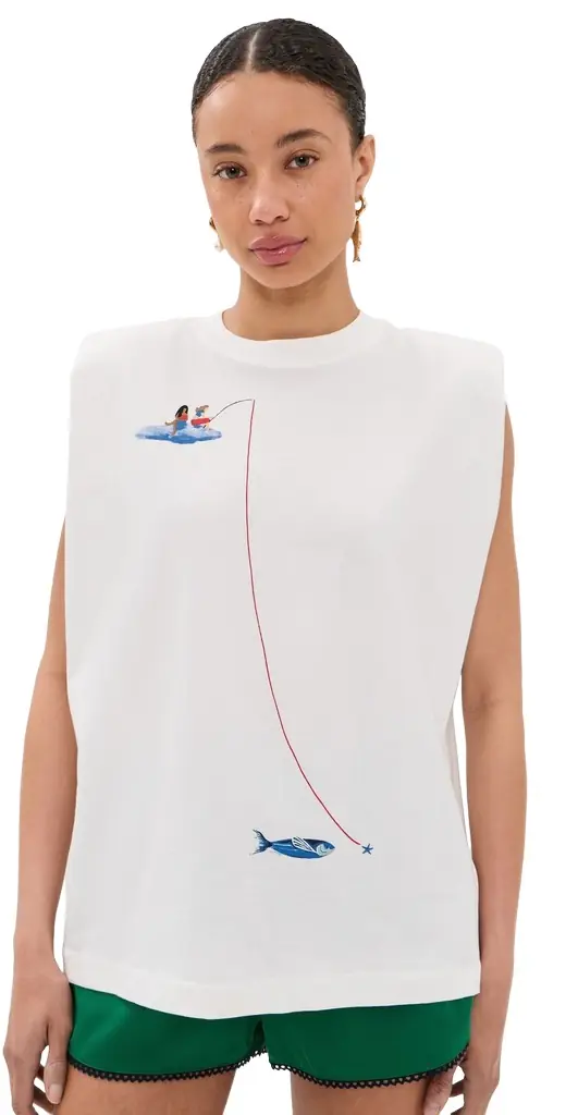 Farm Rio Fishing Dreams Tank Top | Image 1 Farm Rio Fishing Dreams Tank Top | Image 1