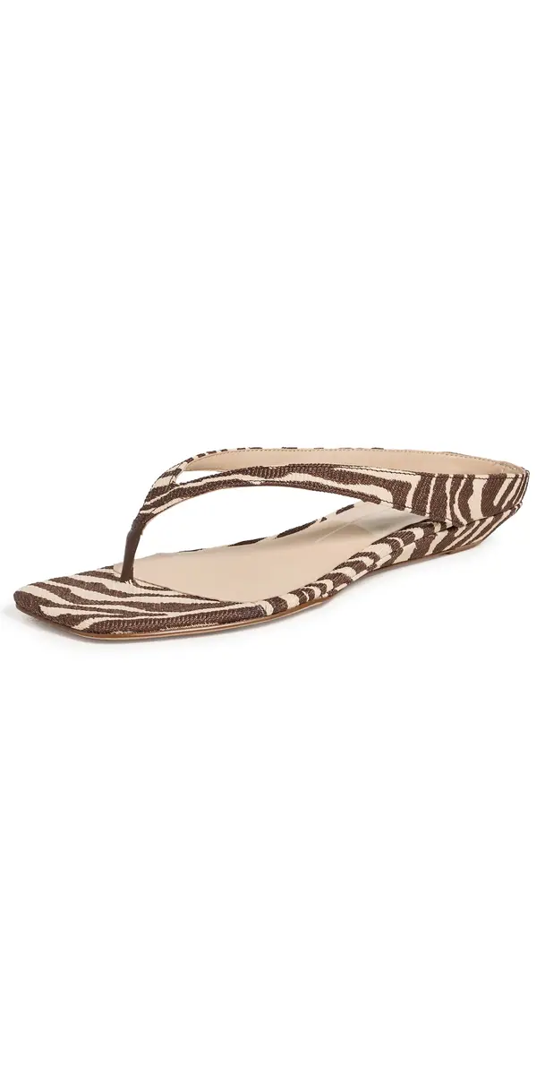 Dolce Vita Gizel Thong Sandals Beige Zebra Raffia | Image 1 Dolce Vita Gizel Thong Sandals Beige Zebra Raffia | Image 1