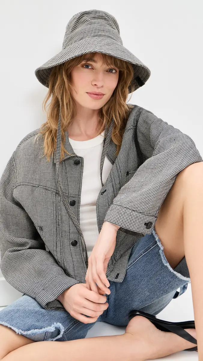 rag & bone Harper Sun Hat Black Gingham S/M | Thumbnail 3 rag & bone Harper Sun Hat Black Gingham S/M | Thumbnail 3