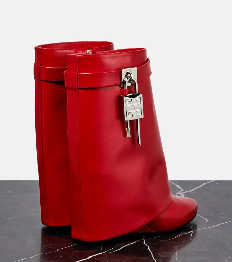 Givenchy Shark Lock leather ankle boots | Thumbnail 4