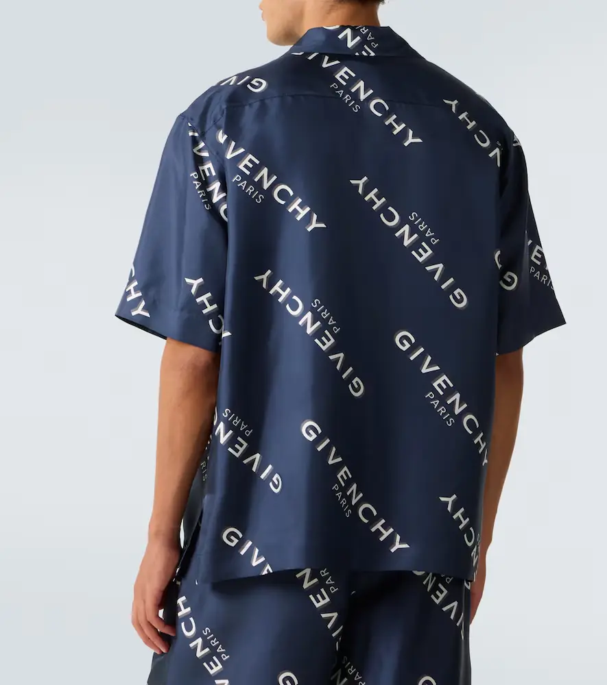 Givenchy Shadow silk bowling shirt | Thumbnail 4 Givenchy Shadow silk bowling shirt | Thumbnail 4