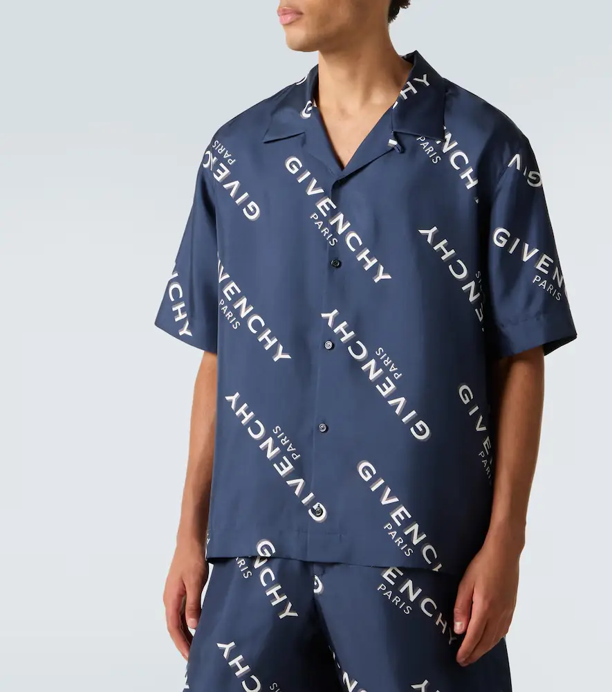 Givenchy Shadow silk bowling shirt | Thumbnail 5 Givenchy Shadow silk bowling shirt | Thumbnail 5