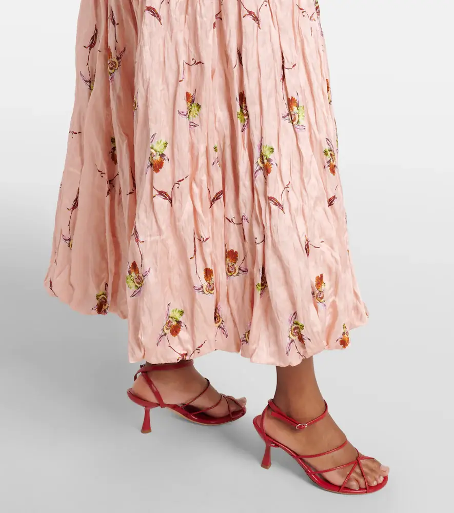 Emilia Wickstead Kaia floral satin bustier dress | Thumbnail 5