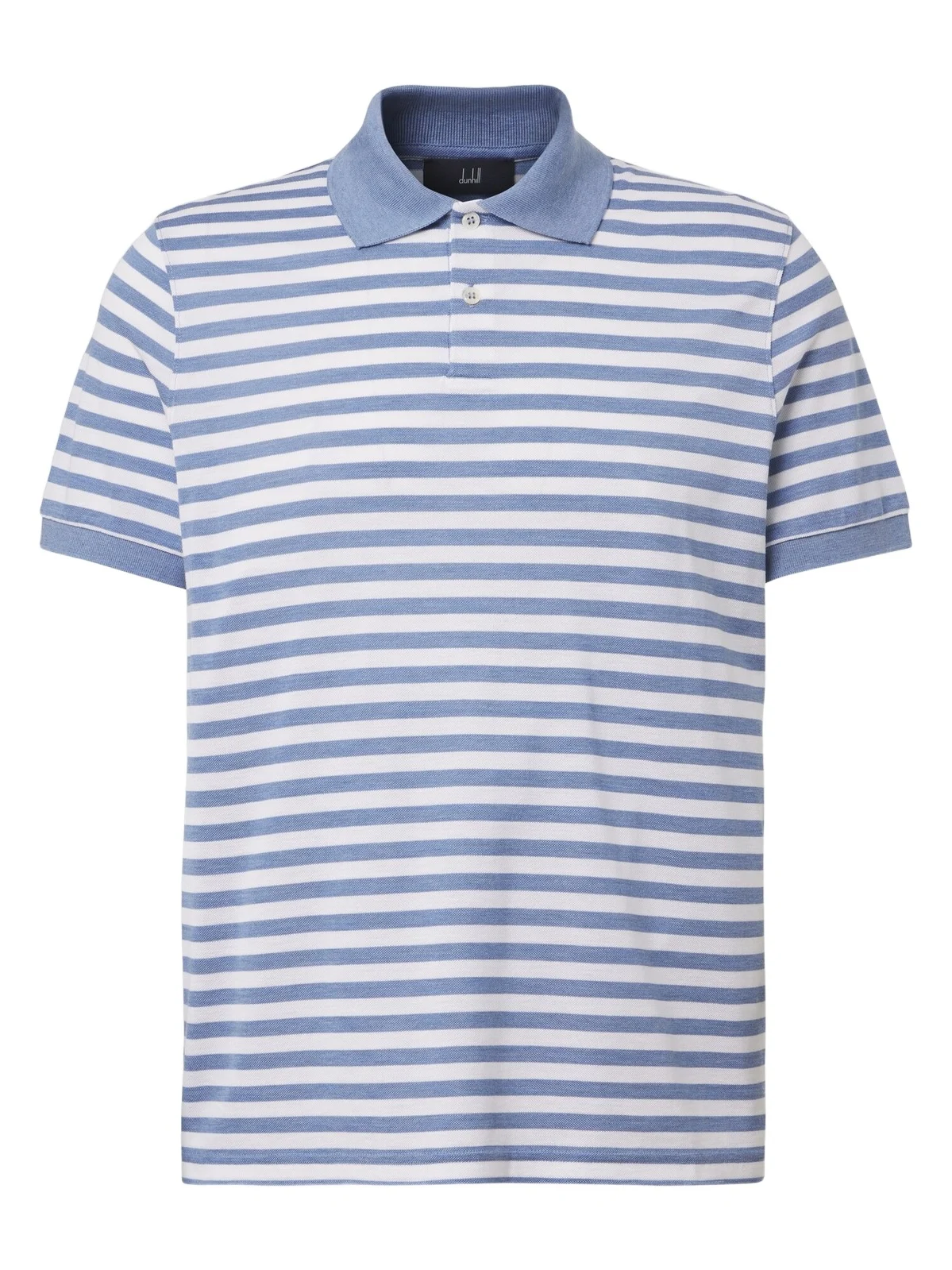 Striped silk and cotton polo shirt Striped silk and cotton polo shirt