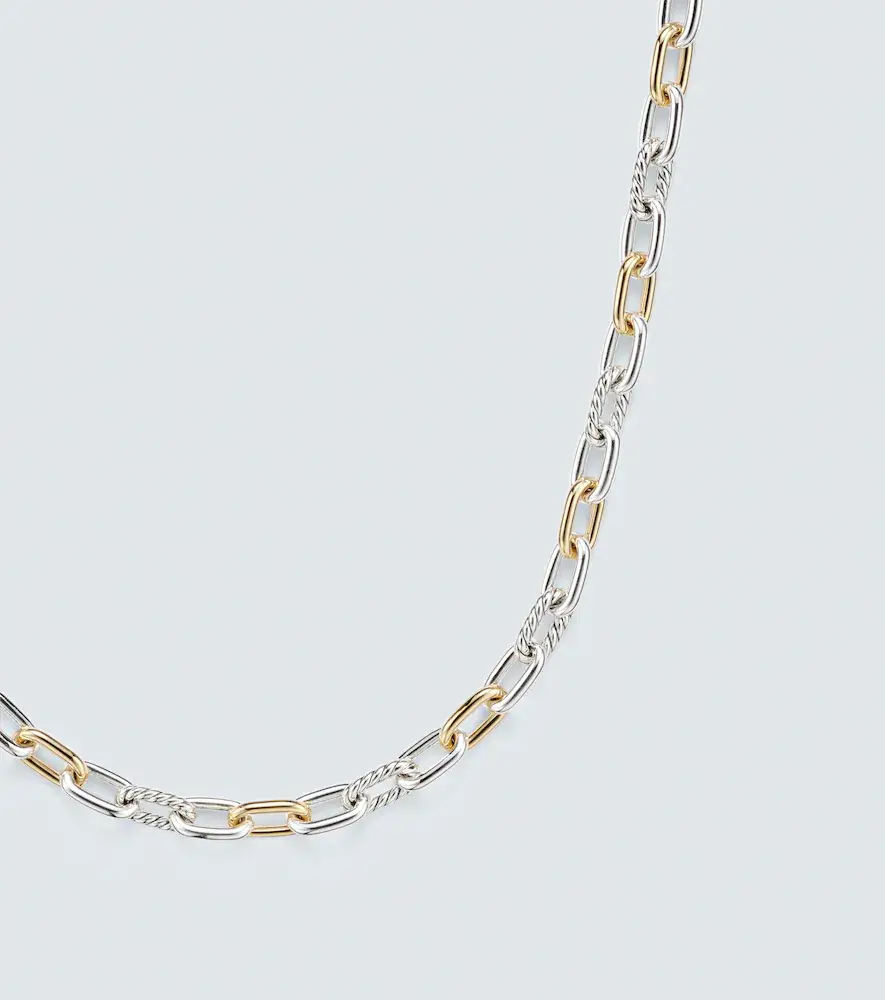 David Yurman DY Madison 925 sterling silver and 18kt gold chain necklace | Thumbnail 2