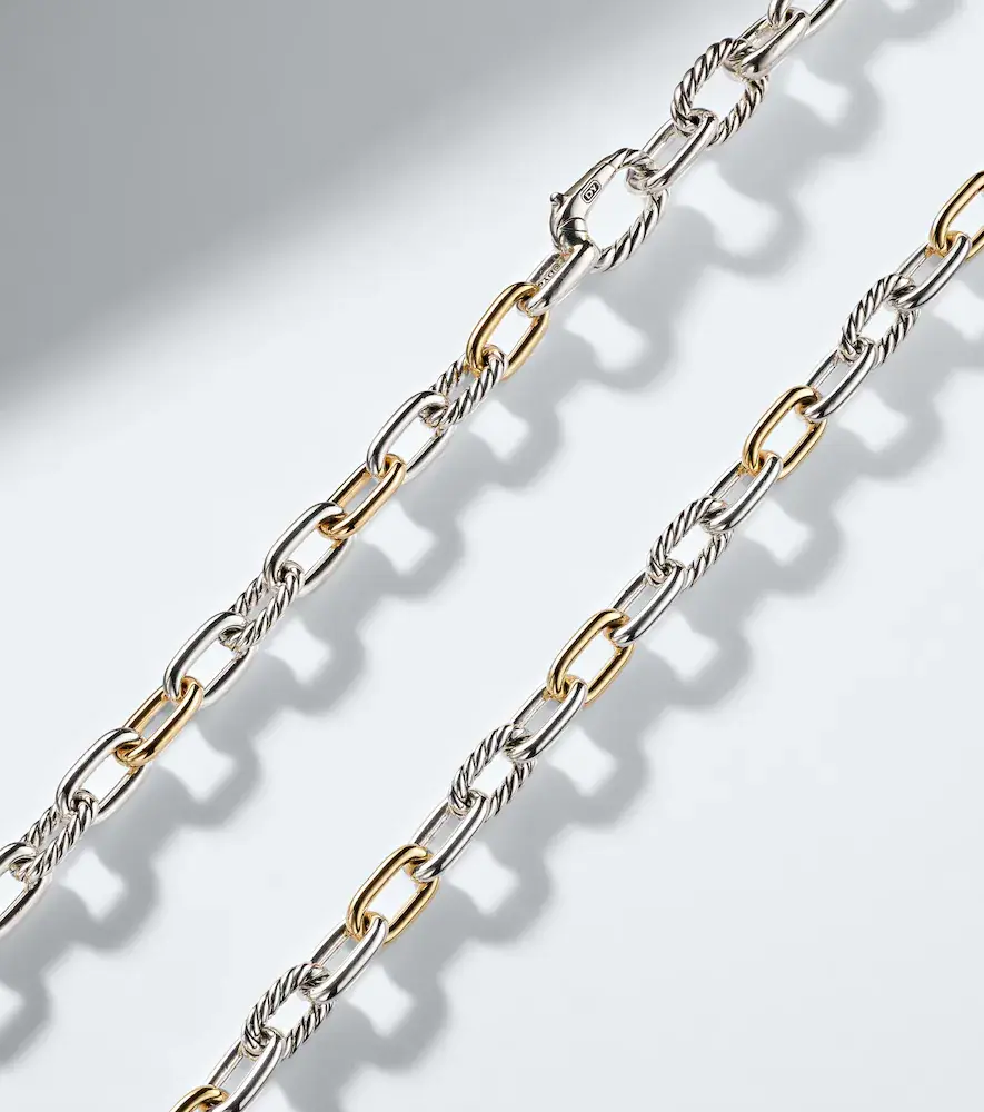 David Yurman DY Madison 925 sterling silver and 18kt gold chain necklace | Thumbnail 3