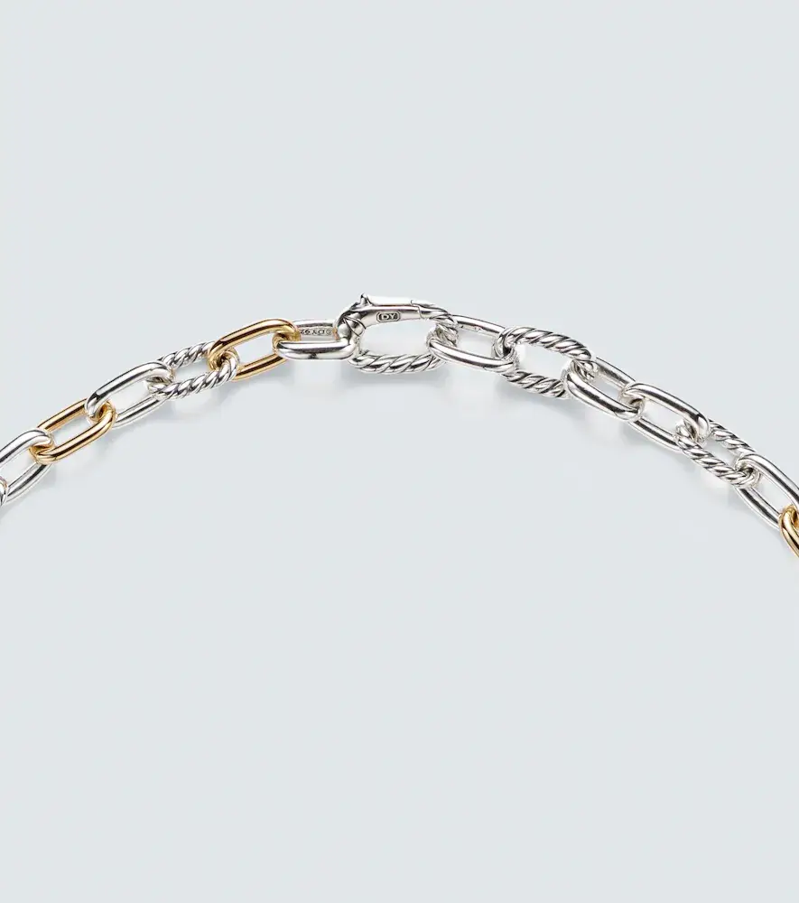 David Yurman DY Madison 925 sterling silver and 18kt gold chain necklace | Thumbnail 5