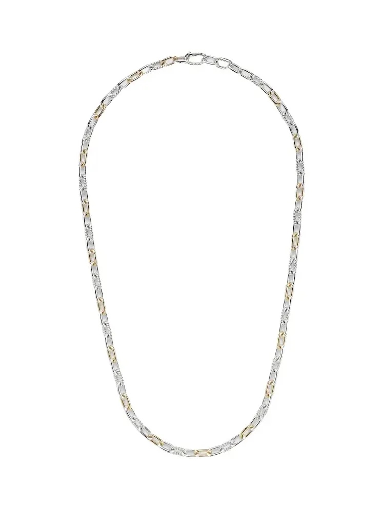 David Yurman DY Madison 925 sterling silver and 18kt gold chain necklace
