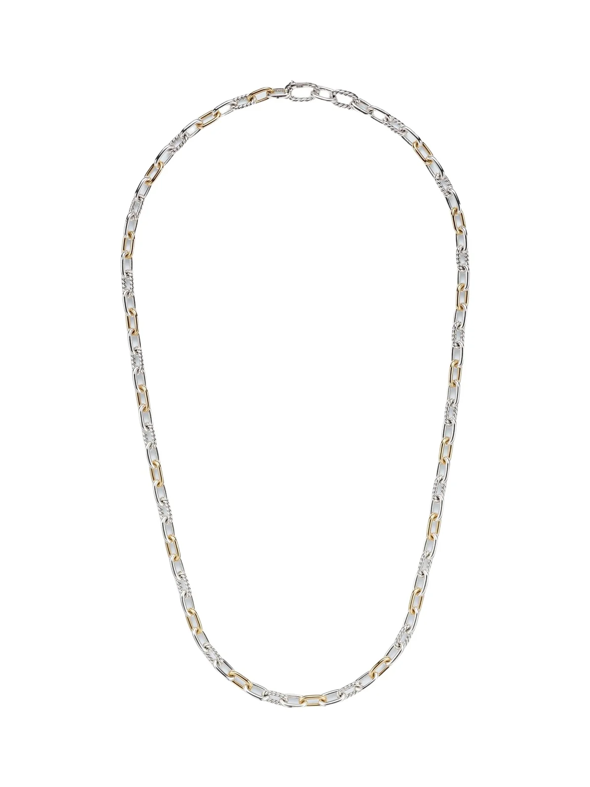 DY Madison 925 sterling silver and 18kt gold chain necklace