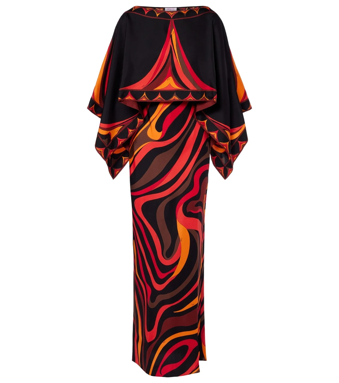 Marmo and Fari caped silk twill gown Marmo and Fari caped silk twill gown