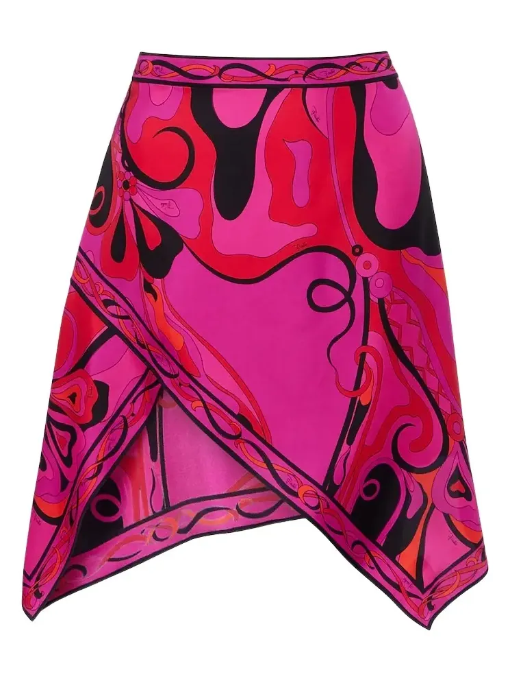 Orchidee silk twill miniskirt Orchidee silk twill miniskirt