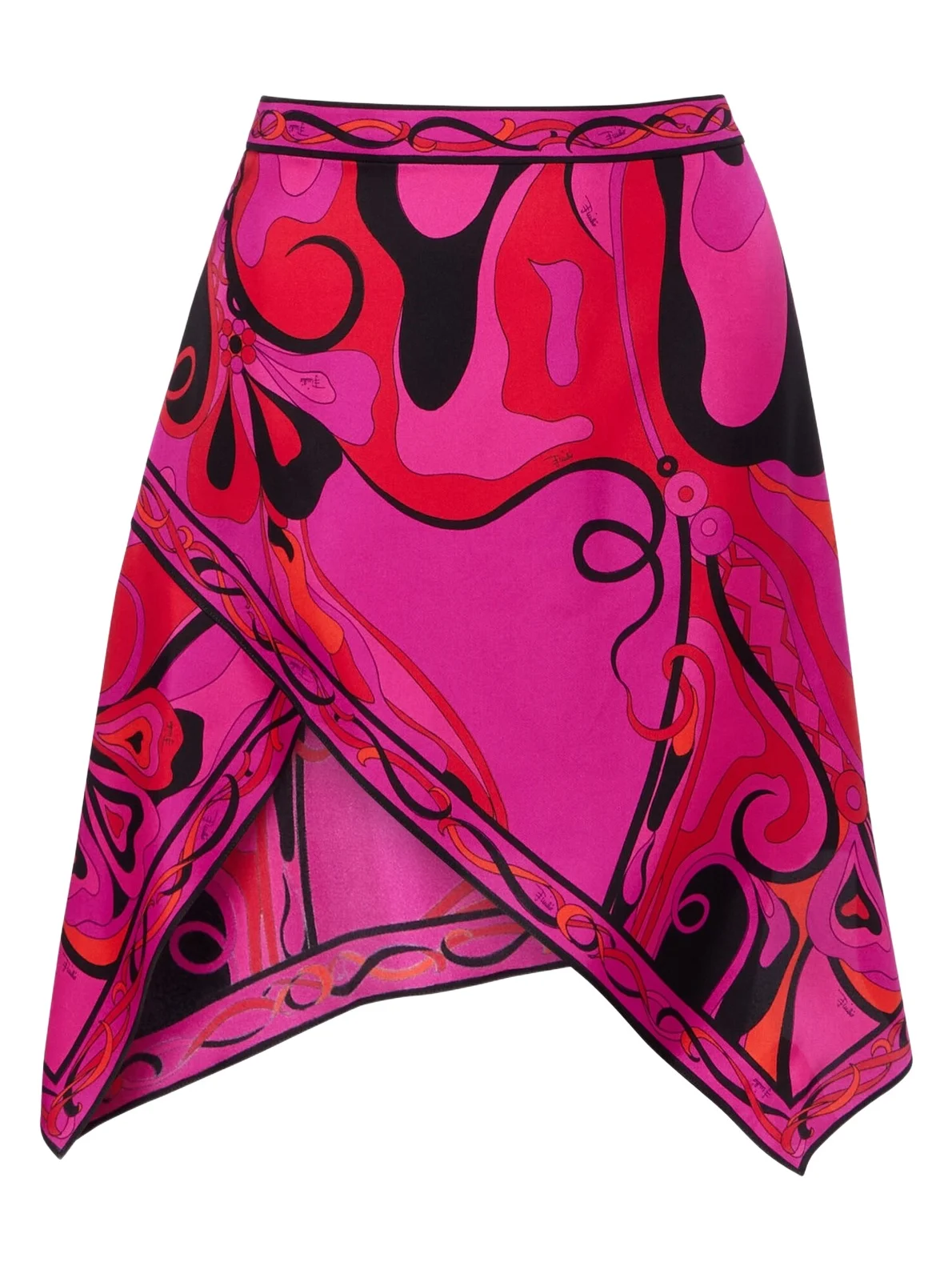 Orchidee silk twill miniskirt