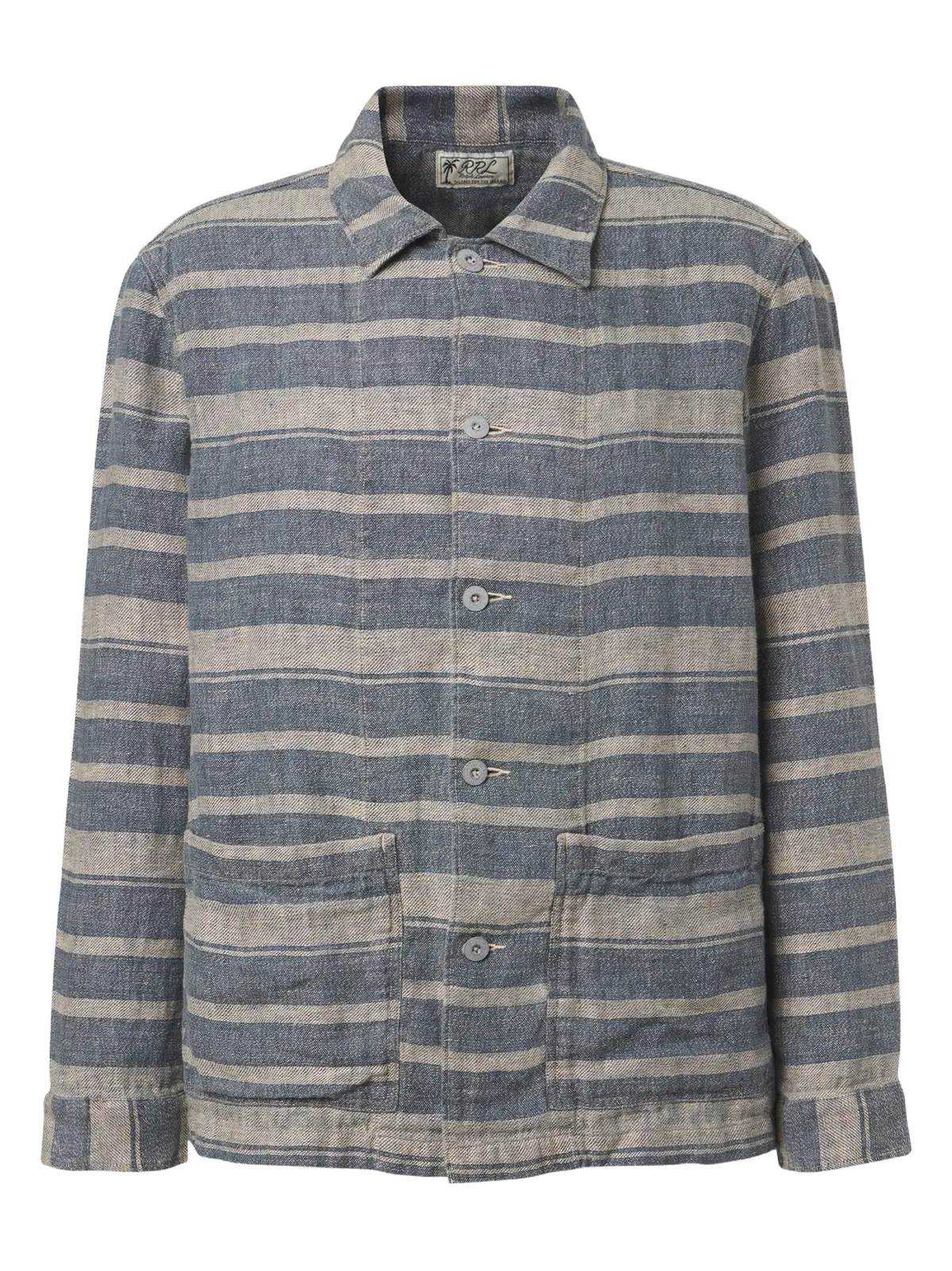 RRL Striped linen overshirt