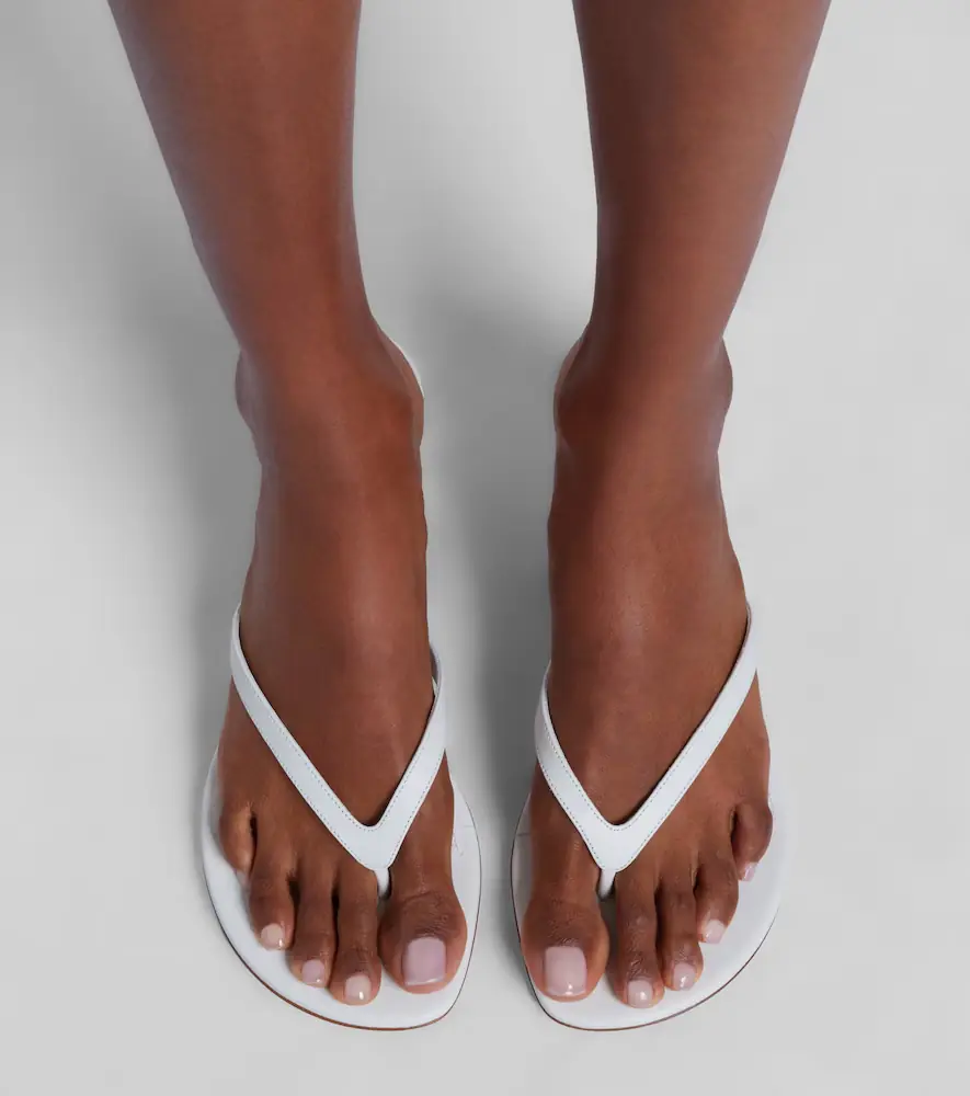 Amina Muaddi Juliette leather thong sandals | Thumbnail 6 Amina Muaddi Juliette leather thong sandals | Thumbnail 6