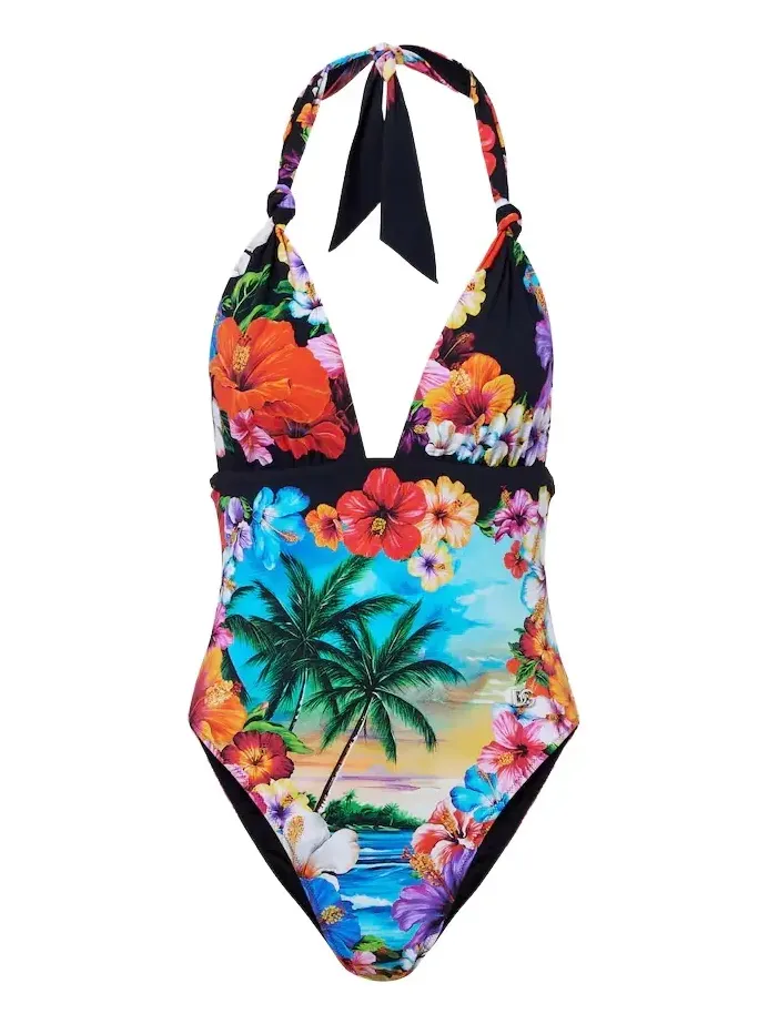 Floral halterneck swimsuit Floral halterneck swimsuit