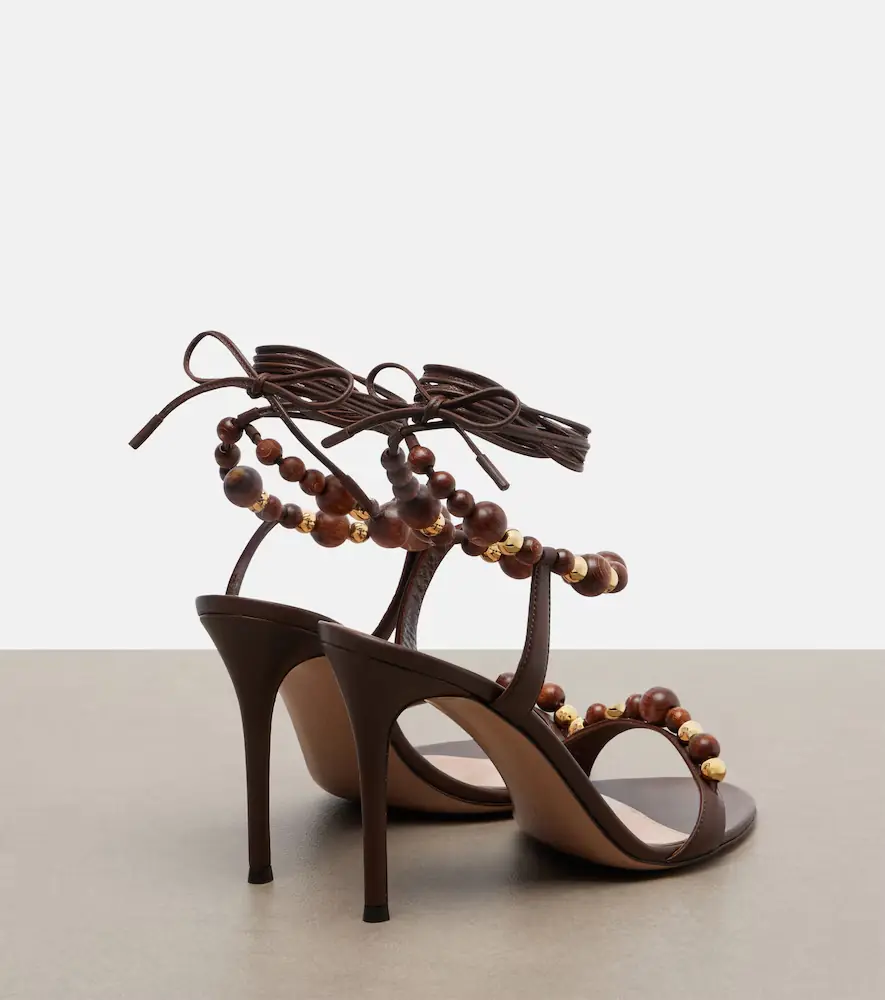 Gianvito Rossi Pandawa beaded leather sandals | Thumbnail 2 Gianvito Rossi Pandawa beaded leather sandals | Thumbnail 2