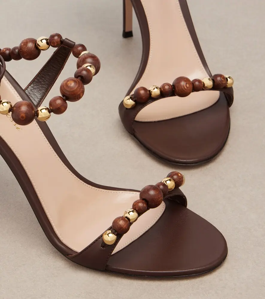 Gianvito Rossi Pandawa beaded leather sandals | Thumbnail 4 Gianvito Rossi Pandawa beaded leather sandals | Thumbnail 4