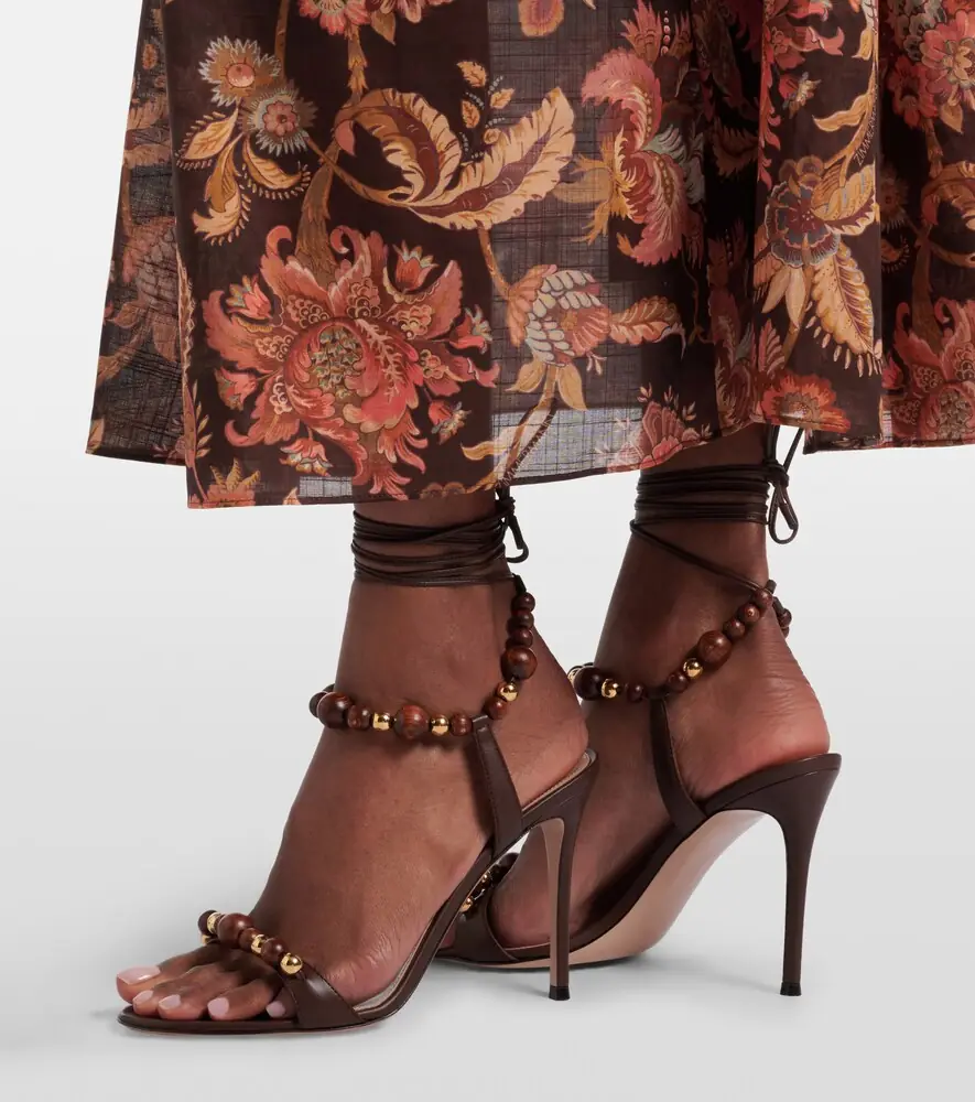 Gianvito Rossi Pandawa beaded leather sandals | Thumbnail 5 Gianvito Rossi Pandawa beaded leather sandals | Thumbnail 5